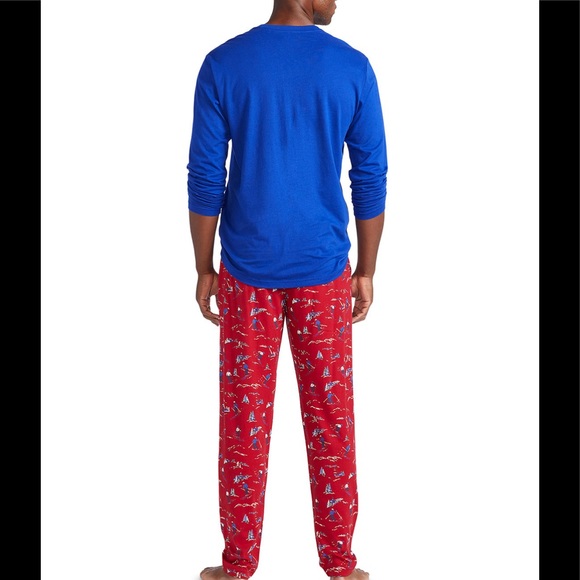 Polo Ralph Lauren Men's 2-Pc. Solid Long-Sleeve Sleep T-Shirt & Printed Pajama - Picture 2 of 5